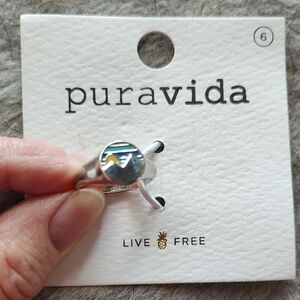 Pura Vida Silver Ocean Ring